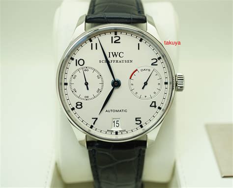 iwc portuguese white face blue hands|iwc portugieser series.